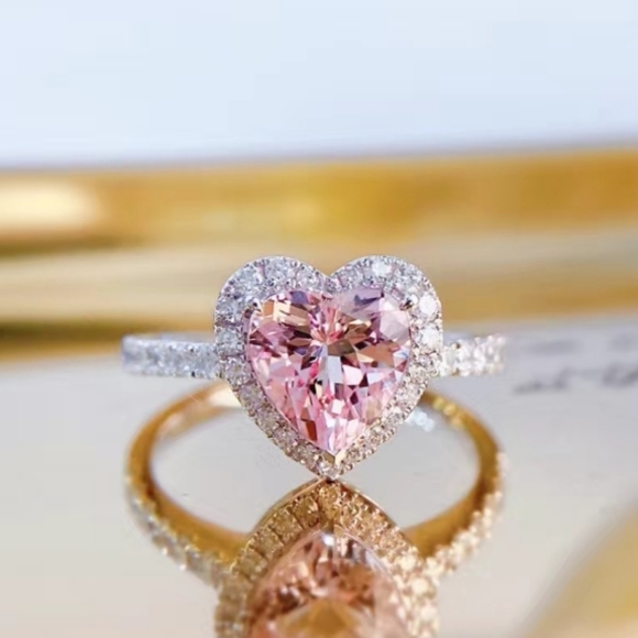 Sparkling Heart Cubic Zirconia Silver Ring - Picture 5 of 5